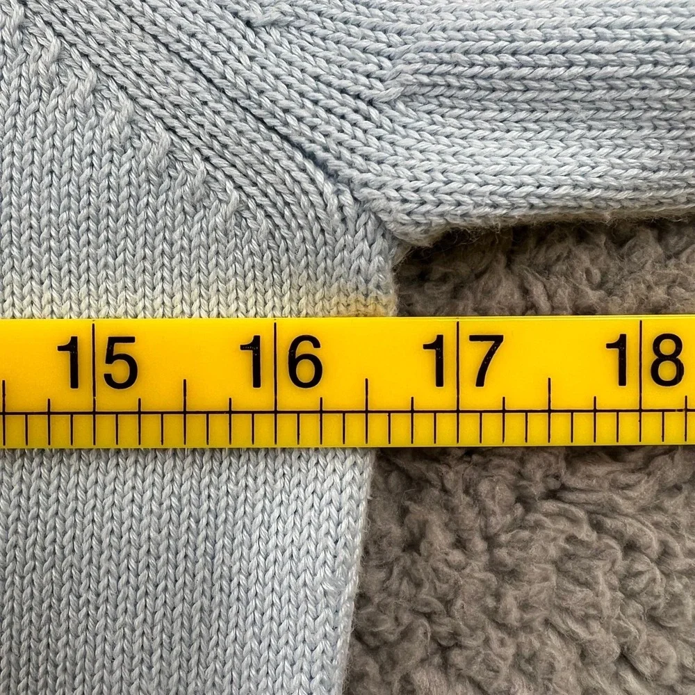 Lacoste Light Blue Cotton Croc Logo Long Sleeve Sweater Women US Size‎ M (EU/8)